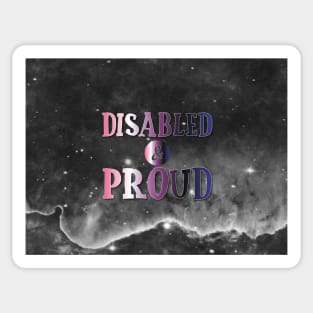 Disabled and Proud: Genderfluid Sticker